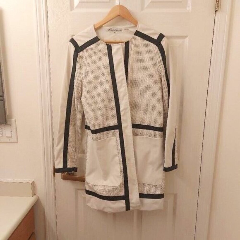 Kenneth Cole Retro style Vegan Leather Coat